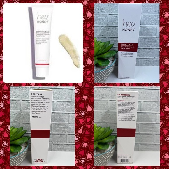 hey Honey Come Clean Propolis & Mineral Facial Scrub Exfoliator Clean Skincare - Picture 1 of 6